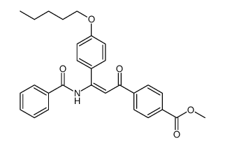 Benzoic acid, 4-[3-(benzoylamino)-1-oxo-3-[4-(pentyloxy)phenyl]-2-propen-1-yl]-, methyl ester Structure