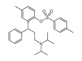 (R)-2-(3-(diisopropylamino)-1-phenylpropyl)-4-methylphenyl 4-methylbenzenesulfonate结构式