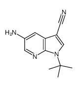 5-Amino-1-(2-methyl-2-propanyl)-1H-pyrrolo[2,3-b]pyridine-3-carbo nitrile Structure