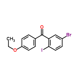 (5-Bromo-2-iodophenyl)(4-ethoxyphenyl)methanone Structure
