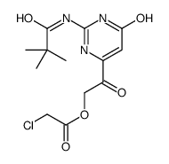 [2-[2-(2,2-dimethylpropanoylamino)-4-oxo-1H-pyrimidin-6-yl]-2-oxoethyl] 2-chloroacetate Structure