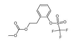 2-(2-((methoxycarbonyl)oxy)ethyl)phenyl trifluoromethanesulfonate结构式