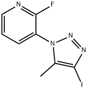 2-fluoro-3-(4-iodo-5-methyl-1H-1,2,3-triazol-1-yl)-pyridine Structure