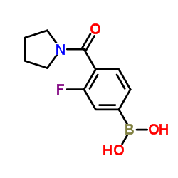 3-Fluoro-4-(pyrrolidine-1-carbonyl)phenylboronic acid Structure
