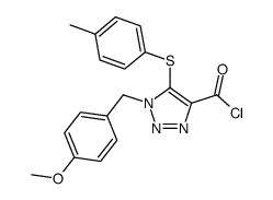 1-(4-Methoxy-benzyl)-5-p-tolylsulfanyl-1H-[1,2,3]triazole-4-carbonyl chloride结构式