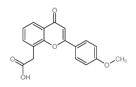 2-[2-(4-methoxyphenyl)-4-oxo-chromen-8-yl]acetic acid结构式