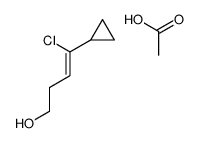acetic acid,4-chloro-4-cyclopropylbut-3-en-1-ol结构式