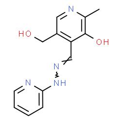 2-Methyl-4-[[2-(2-pyridinyl)hydrazono]methyl]-5-(hydroxymethyl)pyridine-3-ol结构式