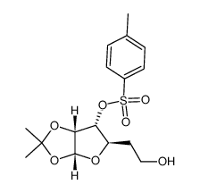 5-deoxy-1,2-O-isopropylidene-3-O-p-tolylsulfonyl-α-D-ribo-hexofuranose Structure