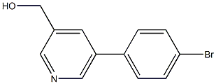 5-(4-bromophenyl)-3-Pyridinemethanol结构式