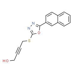 4-{[5-(naphthalen-2-yl)-1,3,4-oxadiazol-2-yl]sulfanyl}but-2-yn-1-ol Structure