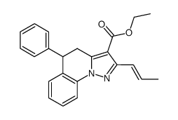 5-Phenyl-2-((E)-propenyl)-4,5-dihydro-pyrazolo[1,5-a]quinoline-3-carboxylic acid ethyl ester结构式