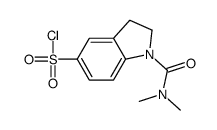1-(dimethylcarbamoyl)-2,3-dihydroindole-5-sulfonyl chloride结构式