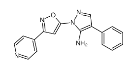 4-phenyl-2-(3-pyridin-4-yl-1,2-oxazol-5-yl)pyrazol-3-amine结构式