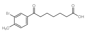 7-(3-bromo-4-methylphenyl)-7-oxoheptanoic acid结构式
