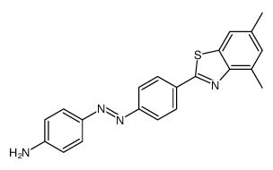 4-[[4-(4,6-dimethyl-1,3-benzothiazol-2-yl)phenyl]diazenyl]aniline结构式