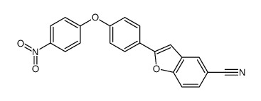 2-[4-(4-nitrophenoxy)phenyl]-1-benzofuran-5-carbonitrile Structure