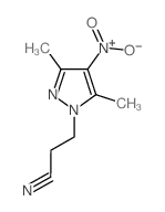 3-(3,5-dimethyl-4-nitro-1H-pyrazol-1-yl)propanenitrile结构式