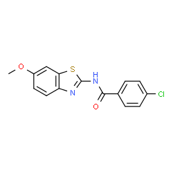 4-chloro-N-(6-methoxybenzo[d]thiazol-2-yl)benzamide结构式