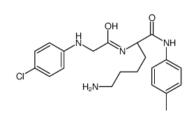 (2S)-6-amino-2-[[2-(4-chloroanilino)acetyl]amino]-N-(4-methylphenyl)hexanamide Structure