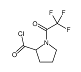 1-(2,2,2-trifluoroacetyl)pyrrolidine-2-carbonyl chloride结构式