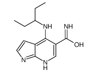 4-(pentan-3-ylamino)-1H-pyrrolo[2,3-b]pyridine-5-carboxamide结构式