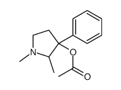 (1,2-dimethyl-3-phenylpyrrolidin-3-yl) acetate结构式