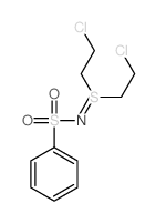 N-(bis(2-chloroethyl)-$l^93115-27-6-sulfanylidene)benzenesulfonamide structure