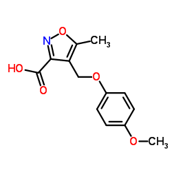 4-[(4-Methoxyphenoxy)methyl]-5-methyl-1,2-oxazole-3-carboxylic acid结构式