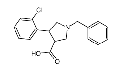 1-benzyl-4-(2-chlorophenyl)pyrrolidine-3-carboxylic acid结构式