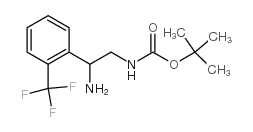 [2-氨基-2-(2-三氟甲基-苯基)-乙基]-氨基甲酸叔丁酯盐酸盐结构式