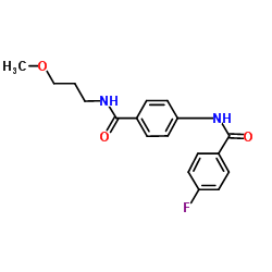 4-Fluoro-N-{4-[(3-methoxypropyl)carbamoyl]phenyl}benzamide结构式