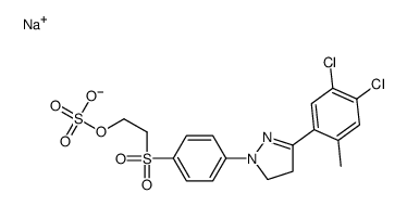 sodium 2-[[4-[3-(4,5-dichloro-2-methylphenyl)-4,5-dihydro-1H-pyrazol-1-yl]phenyl]sulphonyl]ethyl sulphate Structure