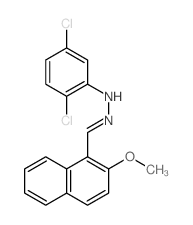 2,5-dichloro-N-[(2-methoxynaphthalen-1-yl)methylideneamino]aniline结构式