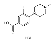 Benzoic acid, 3-fluoro-4-(4-methyl-1-piperazinyl)-, hydrochloride structure