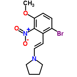 1-[(E)-2-(6-Bromo-3-methoxy-2-nitrophenyl)vinyl]pyrrolidine Structure