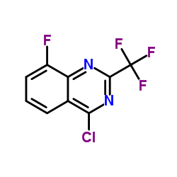 4-氯-8-氟-2-(三氟甲基)喹唑啉结构式