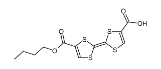 7-butoxycarbonyltetrathiafulvalene-2-carboxylic acid Structure