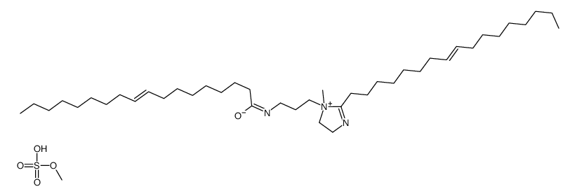 (Z,Z)-2-(8-heptadecenyl)-4,5-dihydro-1-methyl-1-[3-[(1-oxo-9-octadecenyl)amino]propyl]-1-H-imidazolium methyl sulphate结构式