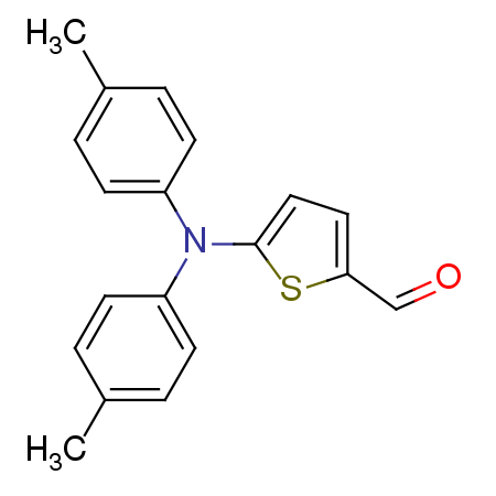 5-(di-p-tolylamino)thiophene-2-carbaldehyde结构式