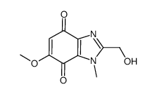 2-hydroxymethyl-6-methoxy-1-methylbenzimidazole-4,7-dione结构式