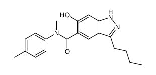 5-[N-(4-methylphenyl)-N-methylaminocarbonyl]-3-butyl-6-hydroxy-1H-indazole Structure