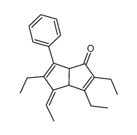 (4E)-2,3,5-triethyl-4-ethylidene-3a,4-dihydro-6-phenylpentalen-1-(6aH)one Structure