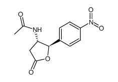 (+-)-trans()-4-acetylamino-5-(4-nitro-phenyl)-dihydro-furan-2-one Structure