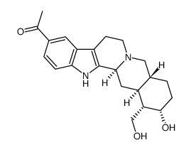 1-(17-hydroxy-16-hydroxymethyl-yohimban-10-yl)-ethanone结构式