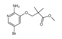 3-(2-amino-5-bromo-pyridin-3-yloxy)-2,2-dimethylpropionic acid methyl ester Structure
