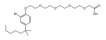 2-[2-[2-[2-[2-[2-bromo-4-(2-methylheptan-2-yl)phenoxy]ethoxy]ethoxy]ethoxy]ethoxy]acetic acid Structure