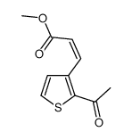 methyl 3-(2-acetylthiophen-3-yl)prop-2-enoate结构式
