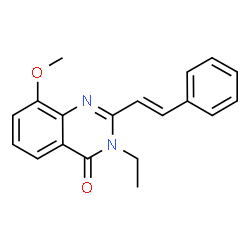 4(3H)-Quinazolinone,3-ethyl-8-methoxy-2-styryl- (6CI) Structure
