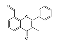 8-formyl-3-methyl-4-oxo-2-phenyl-4H-1-benzopyran结构式